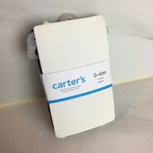 NWT Carter's 0-6M 2-Pack Tights Black & White
